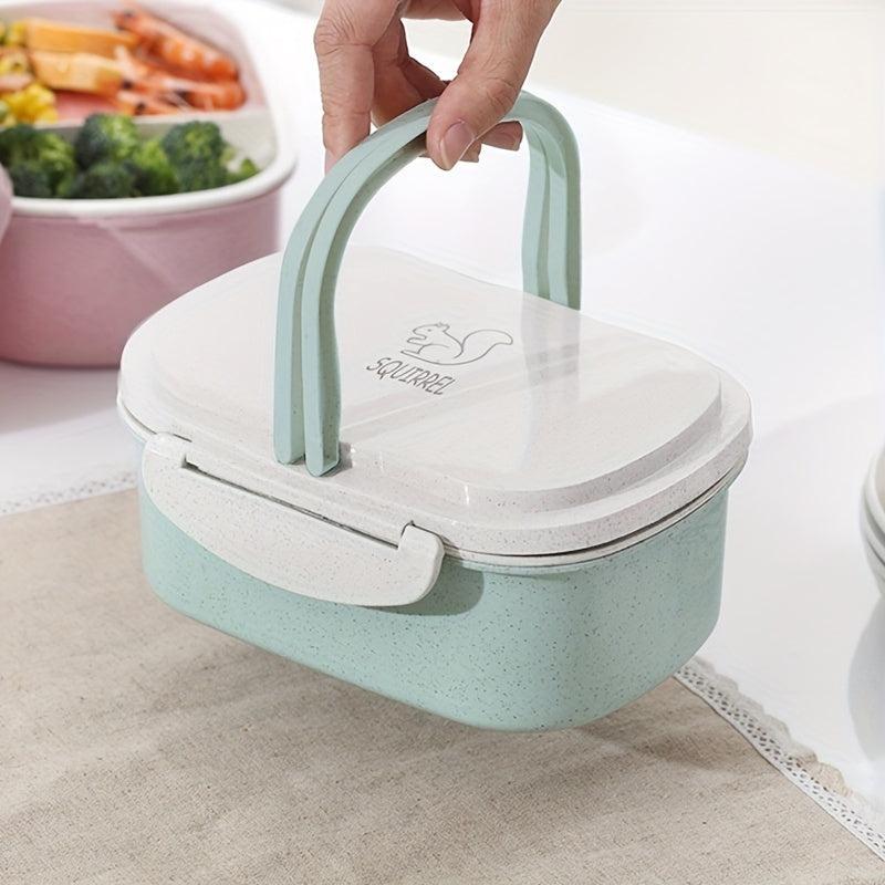 Portable Lunch Box with Compartment and Lid for Work Microwave Bento Box