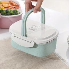 Portable Lunch Box with Compartment and Lid for Work Microwave Bento Box