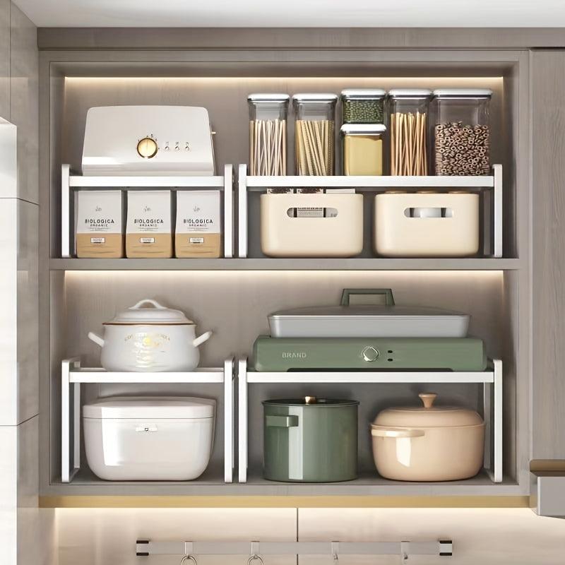 Heavy Metal Microwave Oven Storage Rack for Kitchen Organization