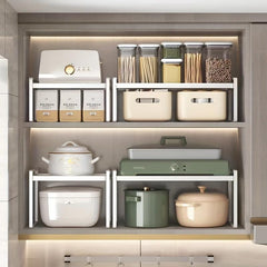 Heavy Metal Microwave Oven Storage Rack for Kitchen Organization