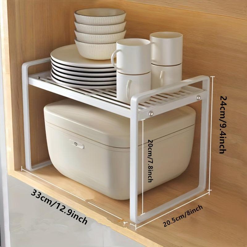 Heavy Metal Microwave Oven Storage Rack for Kitchen Organization