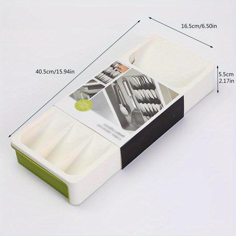 Retractable Cutlery Storage Box Drawer Organizer for Kitchen Drawers