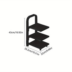 Pot Rack Organizer 3 Tiers for Kitchen Storage Adjustable Lid Holders