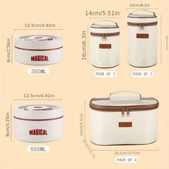 304 Stainless Steel Lunch Box with Insulation Bag Portable Leakproof Insulated