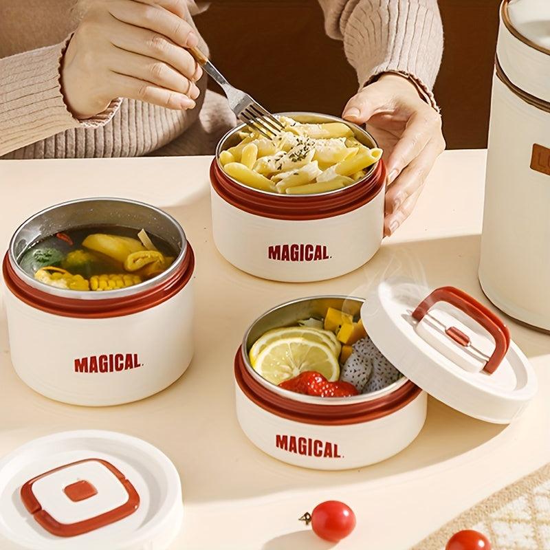 304 Stainless Steel Lunch Box with Insulation Bag Portable Leakproof Insulated