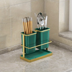 Wall-Mounted Chopstick Tube and Storage Rack Organizer