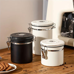 Stainless Steel Airtight Coffee Container Canister Set with Spoon