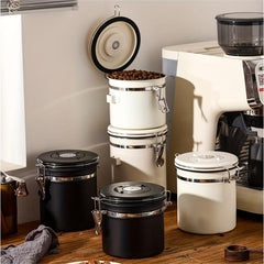 Stainless Steel Airtight Coffee Container Canister Set with Spoon