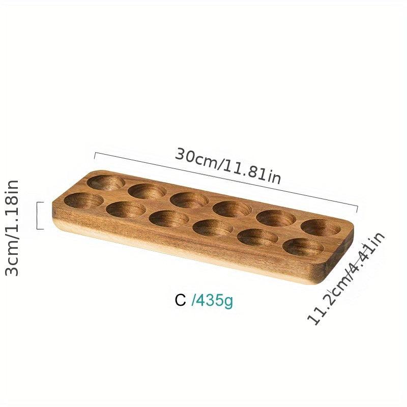 1pc Wooden Egg Storage Box Kitchen Organizer