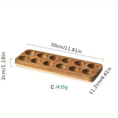 1pc Wooden Egg Storage Box Kitchen Organizer