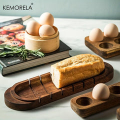 1pc Wooden Egg Storage Box Kitchen Organizer
