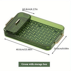 Square Plastic Serving Tray with Handles for Appetizers and Desserts
