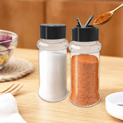 4pcs 3.5oz Plastic Spice Jars with Lid - Empty Seasoning Bottles Containers
