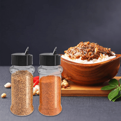 4pcs 3.5oz Plastic Spice Jars with Lid - Empty Seasoning Bottles Containers