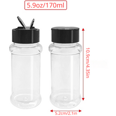 4pcs 3.5oz Plastic Spice Jars with Lid - Empty Seasoning Bottles Containers