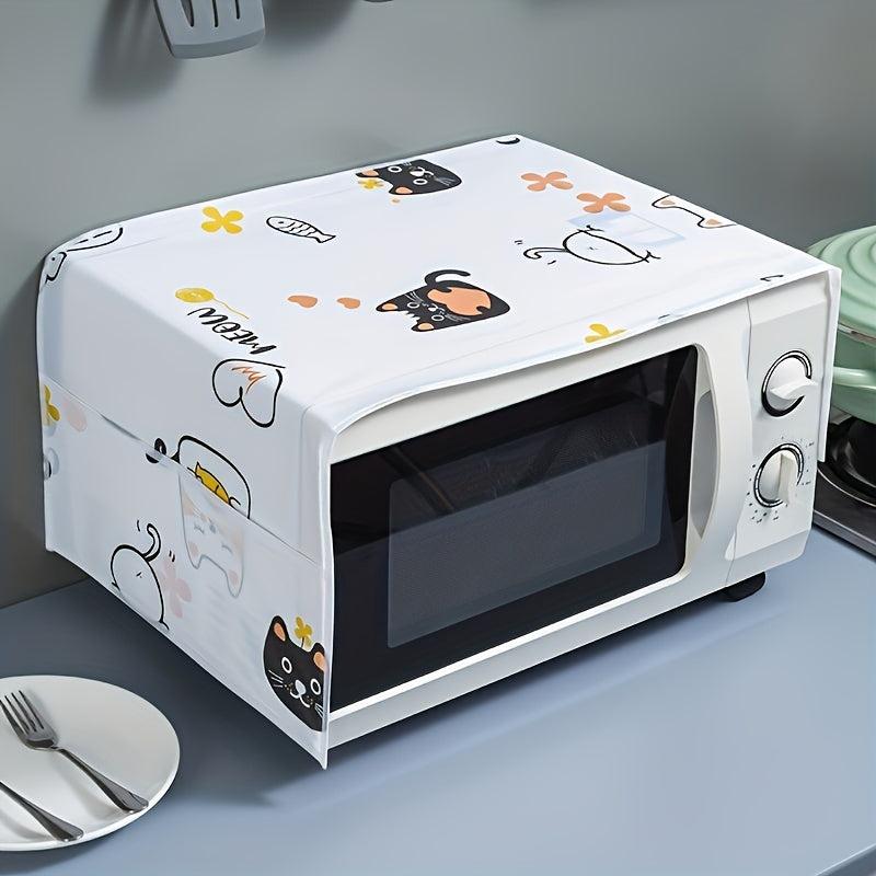Fabric Microwave Oven Dustproof Cover Kitchen Anti Smokeproof Cover