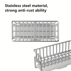 Sink Sponge Rack Hand Sanitizer Storage Basket Drain Rack Kitchen Utensil