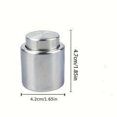 2pcs Stainless Steel Red Wine Stopper Press Type Kitchen Storage