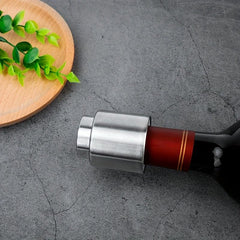 2pcs Stainless Steel Red Wine Stopper Press Type Kitchen Storage