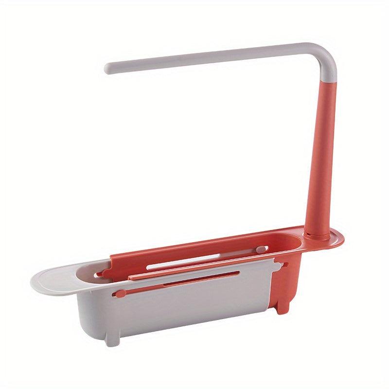 Retractable Drain Rack Punching Sink Storage Kitchen Organizer