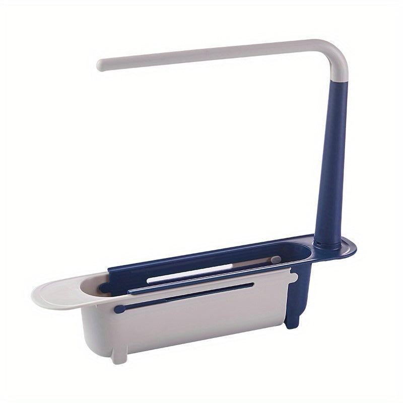 Retractable Drain Rack Punching Sink Storage Kitchen Organizer
