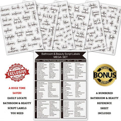 Bathroom Labels 149 Pcs Organization Stickers