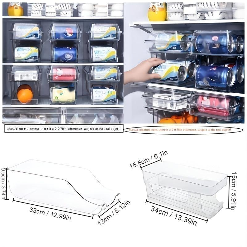 3pcs PET Multifunctional Soda Dispenser Beverage Rack for Refrigerators Freezer