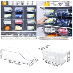 3pcs PET Multifunctional Soda Dispenser Beverage Rack for Refrigerators Freezer