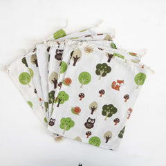 6pcs Animal Plant Cloth Shoes Storage Bag Reusable Jewelry Pouches
