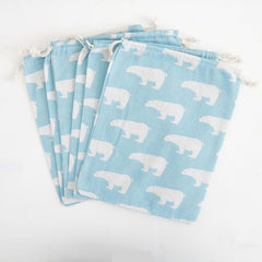 6pcs Animal Plant Cloth Shoes Storage Bag Reusable Jewelry Pouches