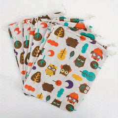 6pcs Animal Plant Cloth Shoes Storage Bag Reusable Jewelry Pouches
