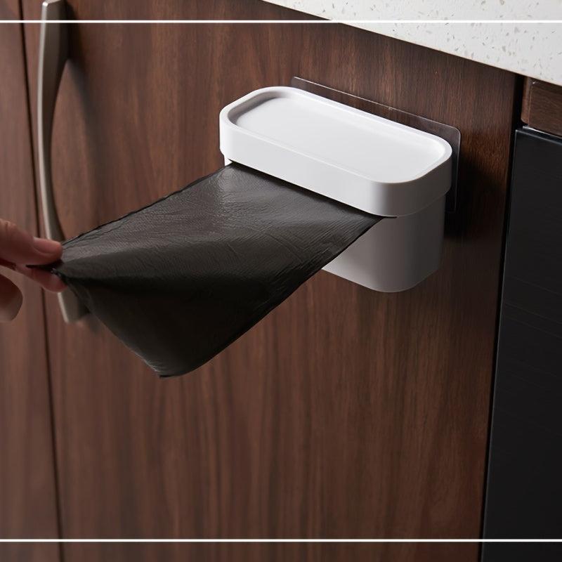 Wall Mounted Trash Bag Dispenser Organizer Conveniently Store and Dispense Garba