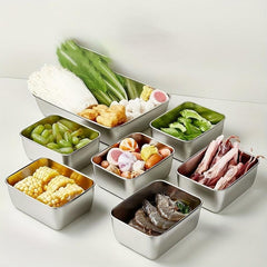 Stainless Steel Sealed Box Fruits Vegetables Storage Refrigerator Crisper