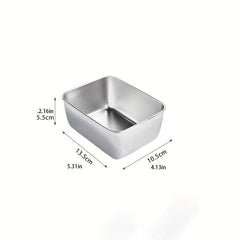 Stainless Steel Sealed Box Fruits Vegetables Storage Refrigerator Crisper