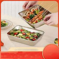 Stainless Steel Sealed Box Fruits Vegetables Storage Refrigerator Crisper