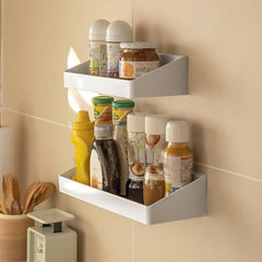 Wall Mounted Spice Rack for Seasoning Bottles Condiments Cans