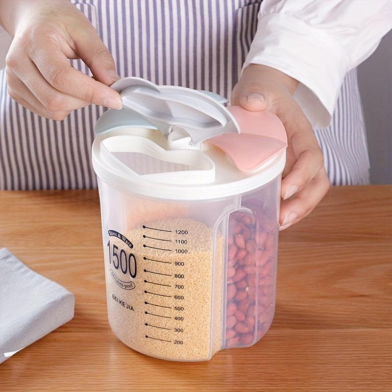 Plastic Grains & Cereals Storage Jar for Kitchen Use