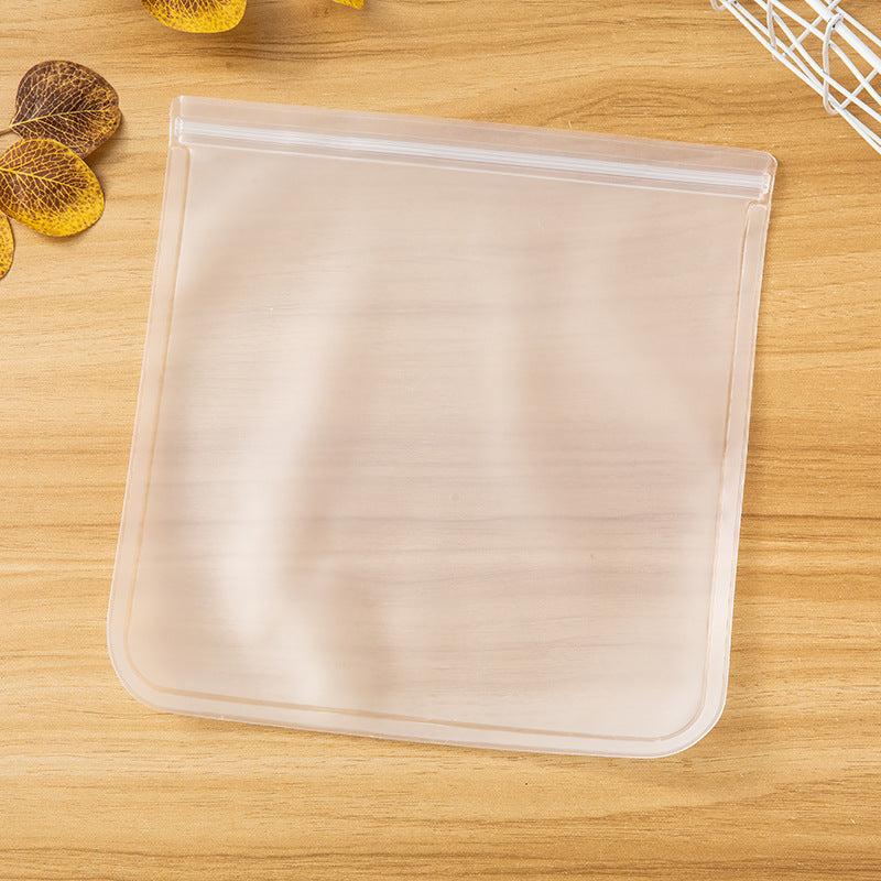 Reusable Frosted PEVA Storage Bag Leak Proof Freezer Safe for Home Kitchen