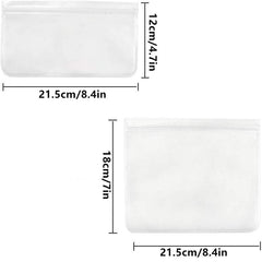 Reusable Frosted PEVA Storage Bag Leak Proof Freezer Safe for Home Kitchen