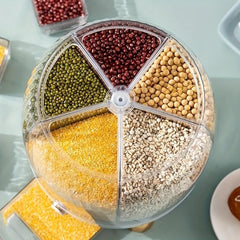 Rotating Rice Bucket Large Capacity Cereal Container