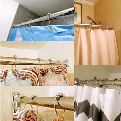 12pcs Decorative Shower Curtain Hook Ring Rust Resistant Stainless Steel
