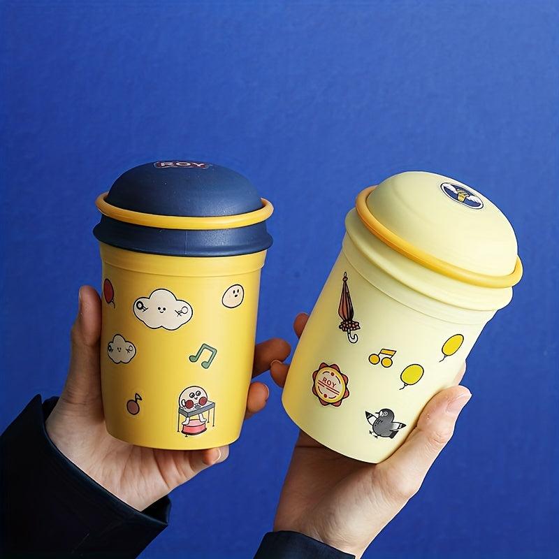Student Microwave Oven Breakfast Cup with Cover Sticker