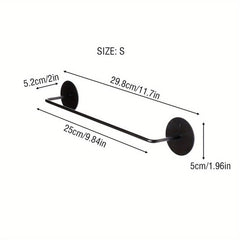 Wall-mounted Kitchen Bathroom Towel Rack Storage