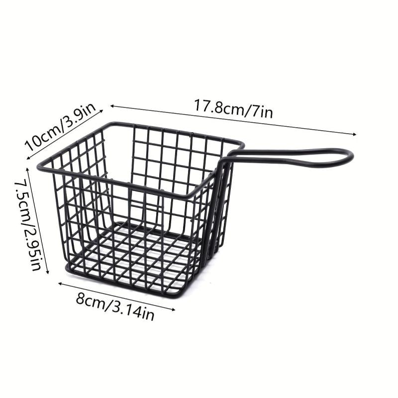 Stainless Steel Mini Fried Food Basket for French Fries & Kitchen Storage