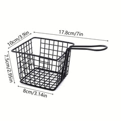 Stainless Steel Mini Fried Food Basket for French Fries & Kitchen Storage