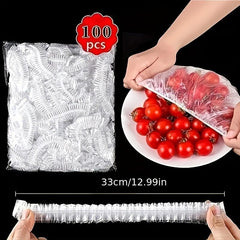 100pcs Disposable Plastic Wrap For Kitchen and Household Leftovers