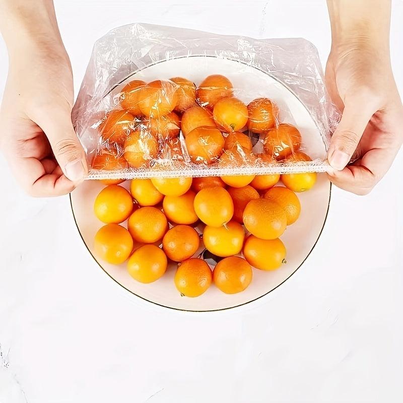 100pcs Disposable Plastic Wrap For Kitchen and Household Leftovers