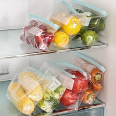 40pcs Reusable Storage Zipper Bag Leak Proof Freezer Bag for Liquid