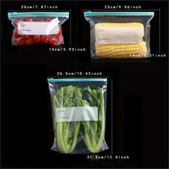 40pcs Reusable Storage Zipper Bag Leak Proof Freezer Bag for Liquid
