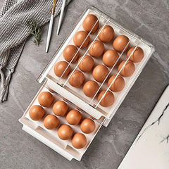 Refrigerator Egg Storage Box Drawer Leak Proof Plastic